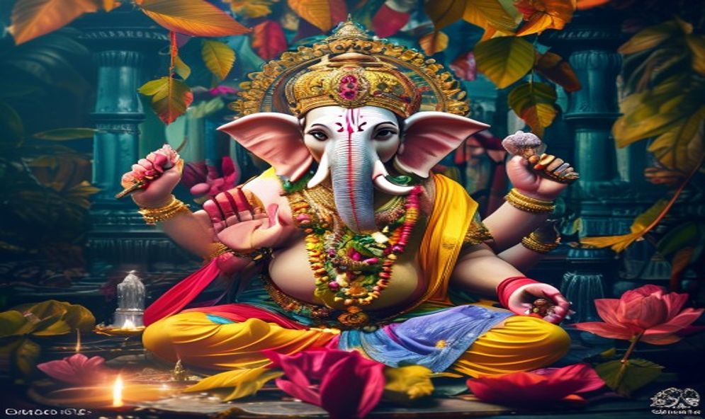 21 Sacred Leaves Offered to Lord Ganesha